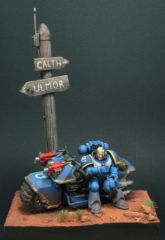 Le motard Ultramarine terminé