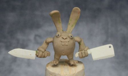 Sculpture final du petit lapin