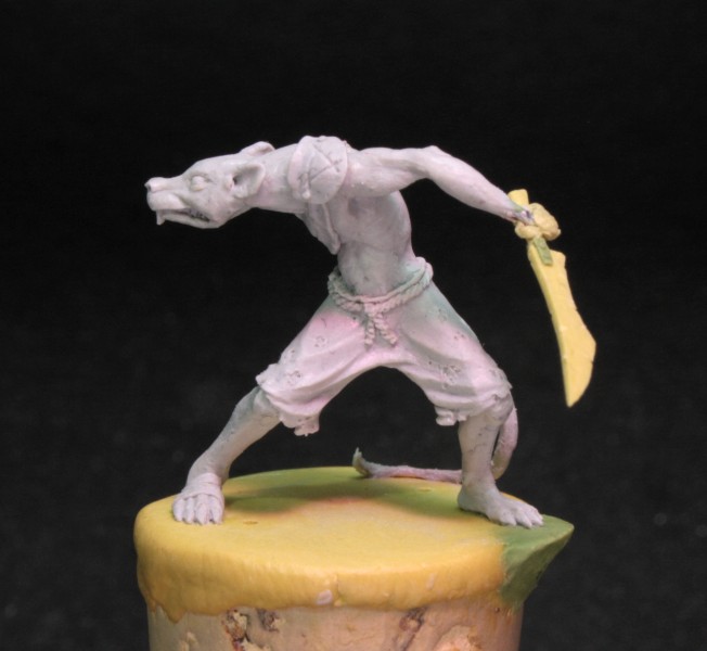 Sculpture d'un Skaven (WIP)